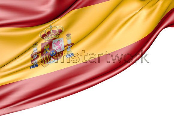 Elevating Brand Identity with Premium Spain Flag Isolated on White Background Assets