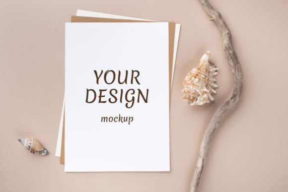 Elevating Brand Presentations with the Summer Paper Card Mockup on Beige
