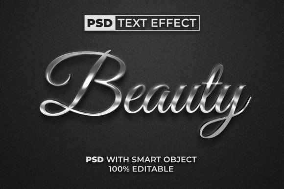 Elevating Design with the Silver Text Effect Beauty Style