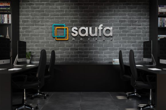 Evaluating the Logo Mockup Office Room on Brick Wall for Professional Brand Presentations
