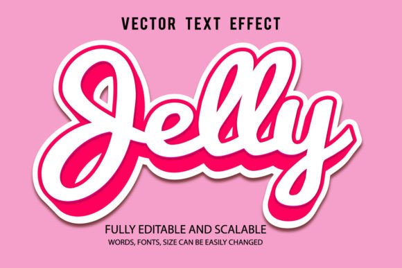 Jelly Editable Lettering: Modern 3D Typography