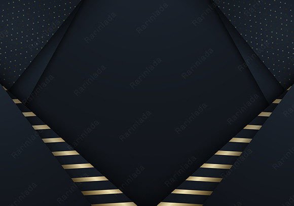Luxury Template Black Paper Background and 3D Elegant Abstract Design