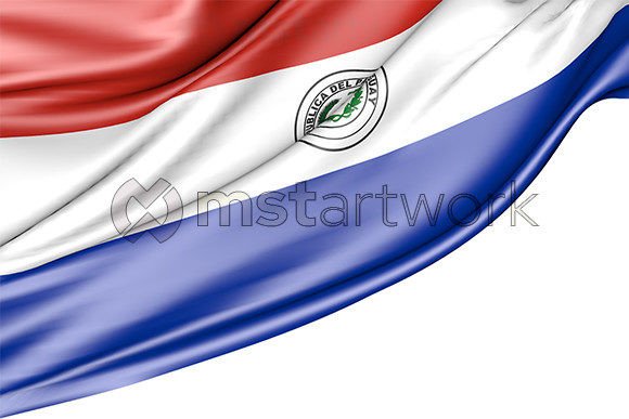Paragua Flag Isolated on White: A Creative Asset