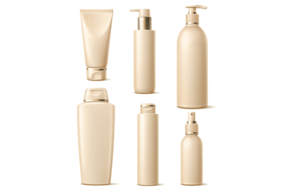 Realistic Golden Caps Cosmetic: Elevating Luxury Skincare Packaging with Precision and Elegance
