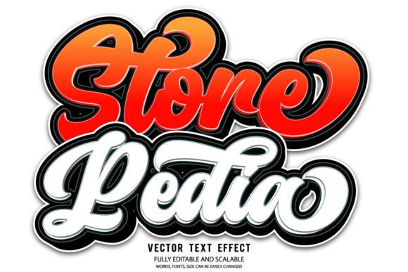 Store Pedia Editable Modern Lettering for Pro Design