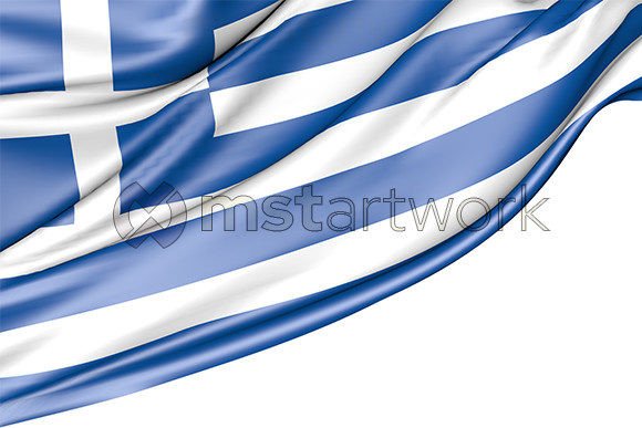 Strategic Deployment of the Greece Flag Isolated on White Background for Professional Branding