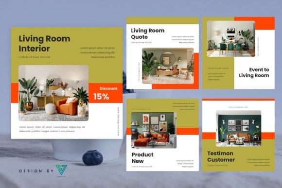 Template Instagram- Living Room Interior