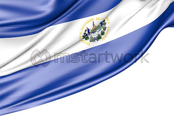 Unlocking Creative Potential with the Salvador Flag Isolated on White Background