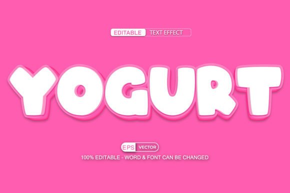 Unlocking Creative Potential with the Yogurt Editable Text Effect Vector