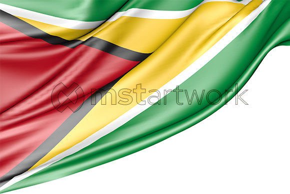 Unlocking the Potential of a Guyana Flag Isolated on White Background for Creative Projects